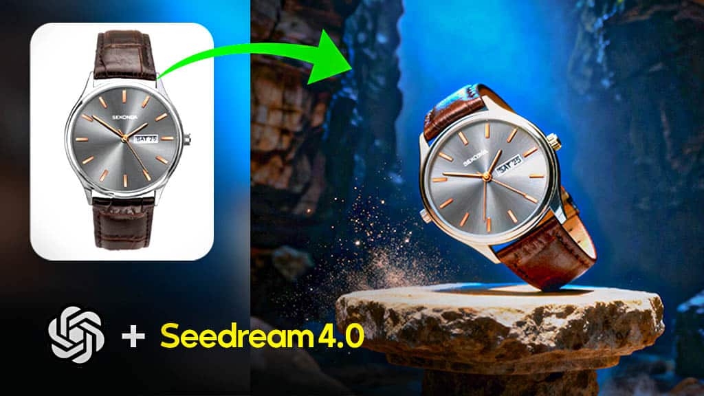 ساخت تصویر تبلیغاتی با هوش مصنوعی SeeDream و ChatGPT